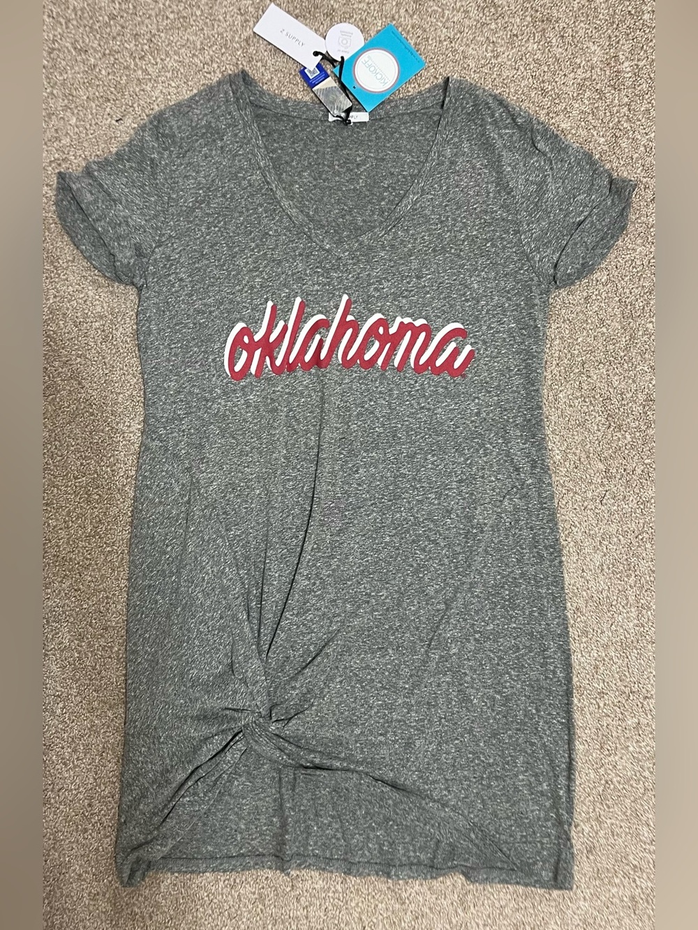 Z Supply Kickoff Couture Oklahoma Fan Slip Knot Dress Size Medium NWT!